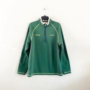 Columbia Green Oregon Ducks Pullover 1/4 Zipup‎